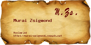 Murai Zsigmond névjegykártya